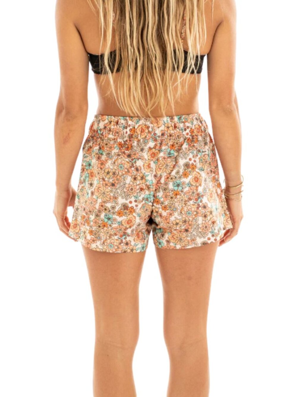 Jetty "Session" Floral Pull On Elastic Waist Board Shorts Medium
